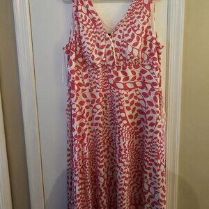 Size 2X A.P.N.Y II Pink & White Abstract Print Sleeveless Dress – Pre-Loved